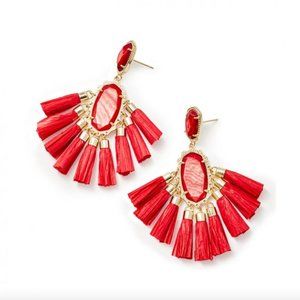 Kendra Scott Kristen Earrings in Red Mother of Pearl